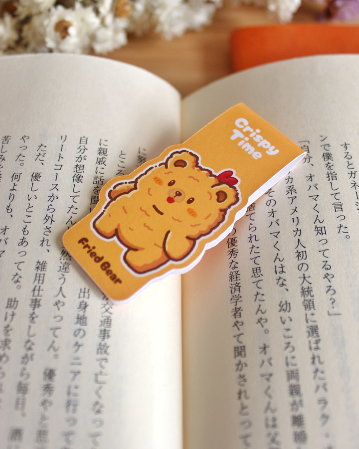 Magnetic Bookmark — Fried Bear — Crispy Time