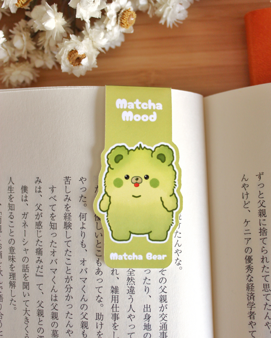 Magnetic Bookmark — Matcha Bear