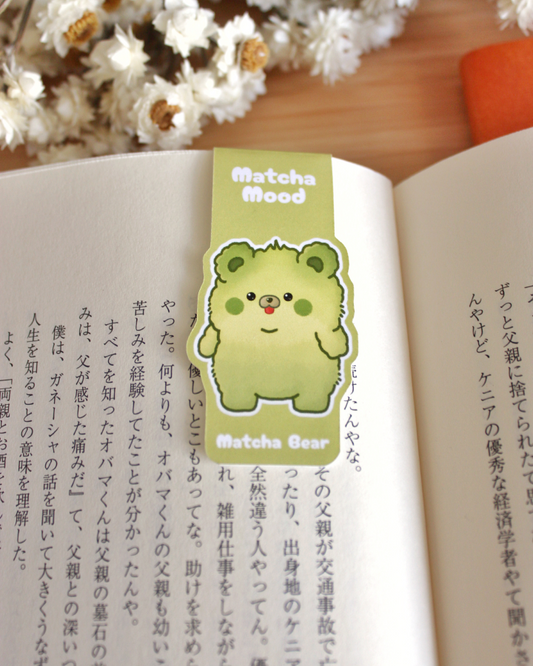 Magnetic Bookmark — Matcha Bear