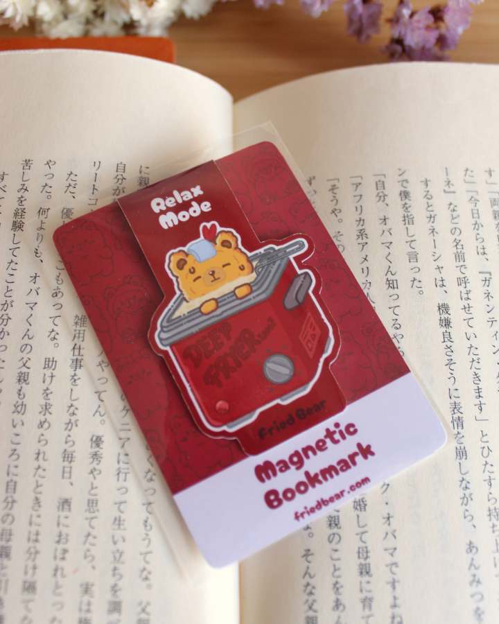 Magnetic Bookmark — Fried Bear — Relax Mode