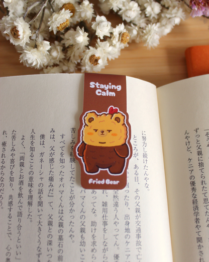 Magnetic Bookmark — Fried Bear — Staying Calm