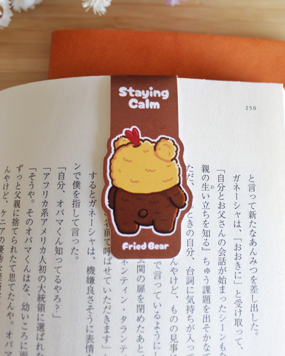 Magnetic Bookmark — Fried Bear — Staying Calm