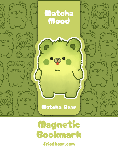 Magnetic Bookmark — Matcha Bear