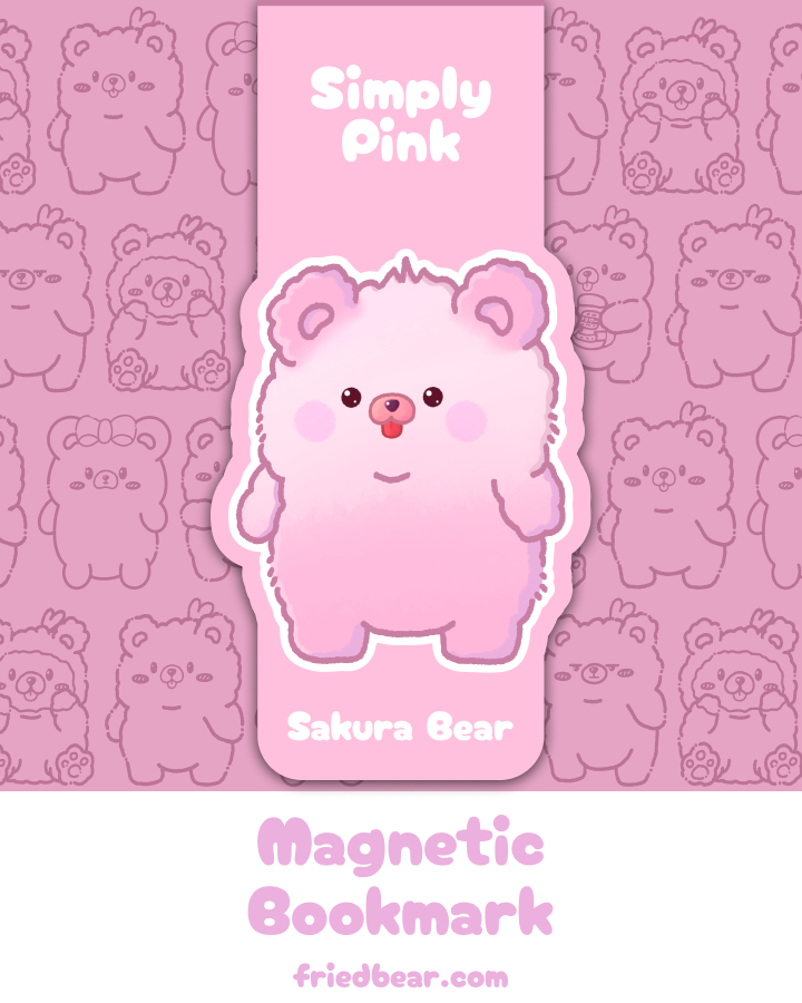 Magnetic Bookmark — Sakura Bear
