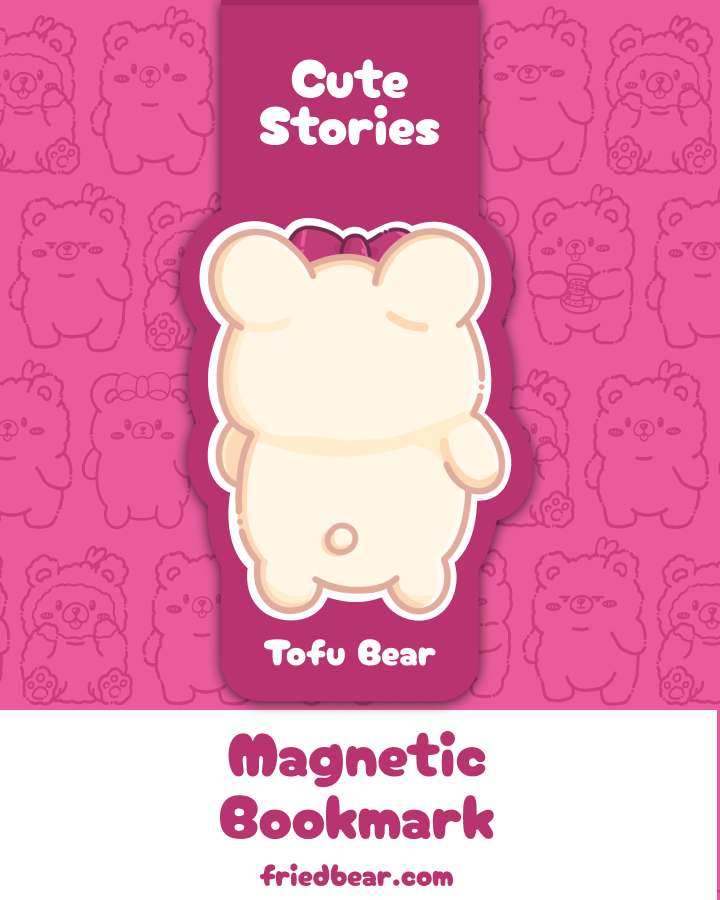 Magnetic Bookmark — Tofu Bear — Cute Stories