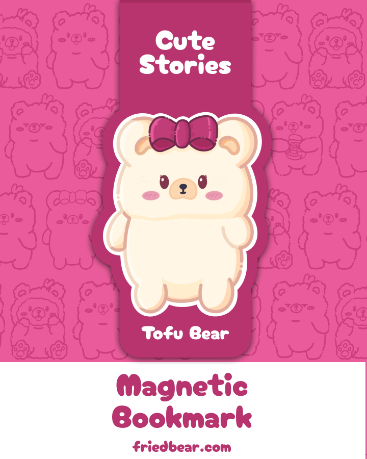 Magnetic Bookmark — Tofu Bear — Cute Stories