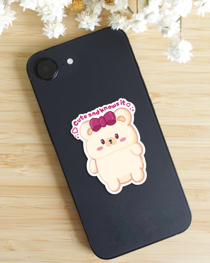 Sticker — Tofu Bear — Cute and Knows It
