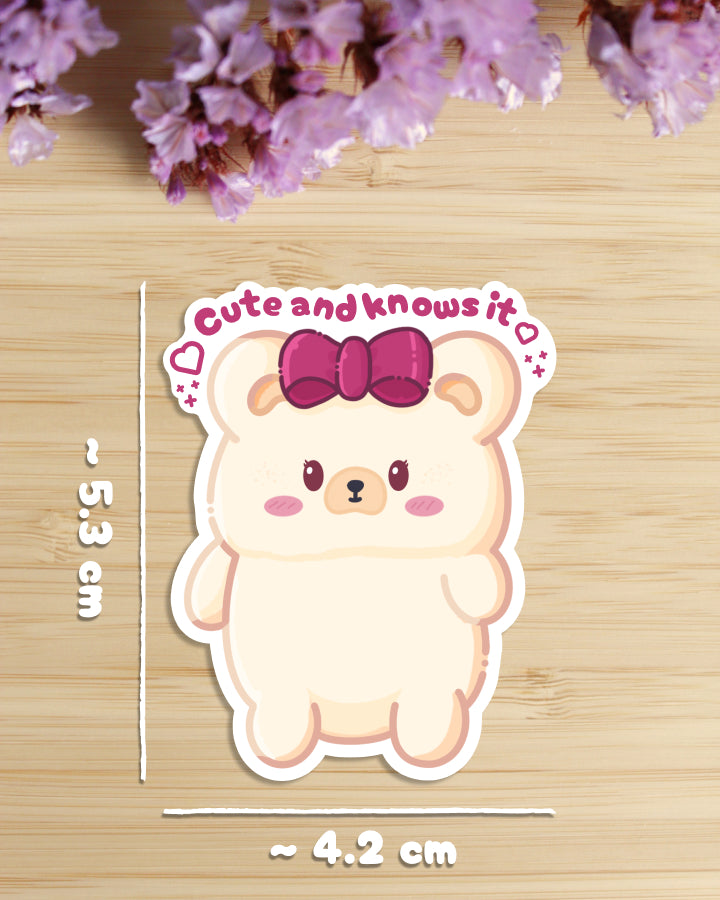 Sticker — Tofu Bear — Cute and Knows It