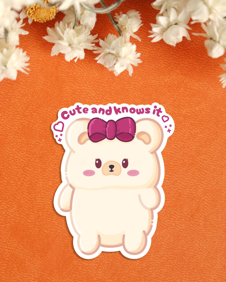 Sticker — Tofu Bear — Cute and Knows It
