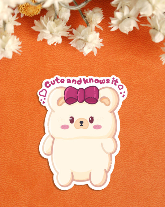 Sticker — Tofu Bear — Cute and Knows It