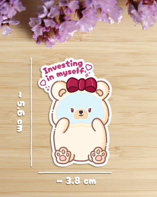 Sticker — Tofu Bear — Investing in Myself